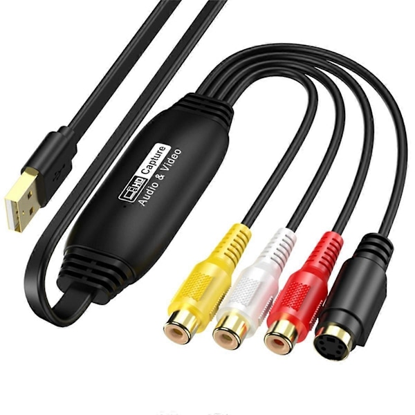 USB-videoupptagning till digital omvandlare USB 2.0 Video Audio Capture-kort för TV DVD-stödsystem