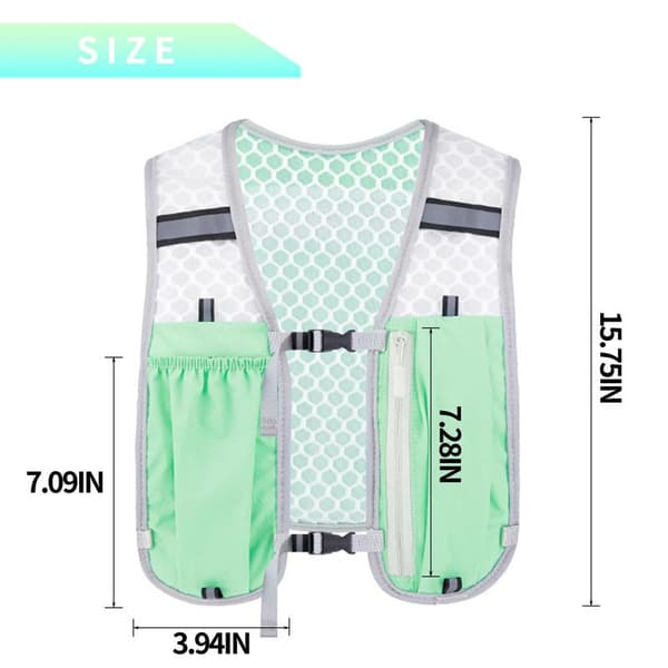 This lightweight hydration vest/backpack is for marathons and races. Suitable for trail running, hiking, cycling, climbing, and jogging.