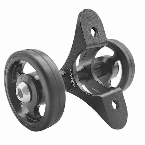 Cykelfælg Easywheel Aluminiumlegering til Skærm Ruller Hjul Nem Installation Dobbelthjul Sort