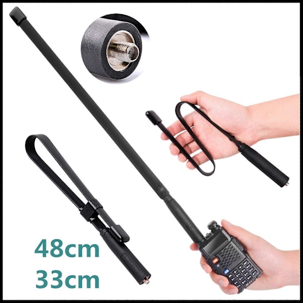 Talkie Antenne Signalforstærker Dual Band VHF/UHF Håndholdt til BaoFeng UV-82