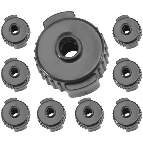 9 st ABS trumset snabbfrigöringsmuttrar Cymbal snabbmontering trumreservdelar