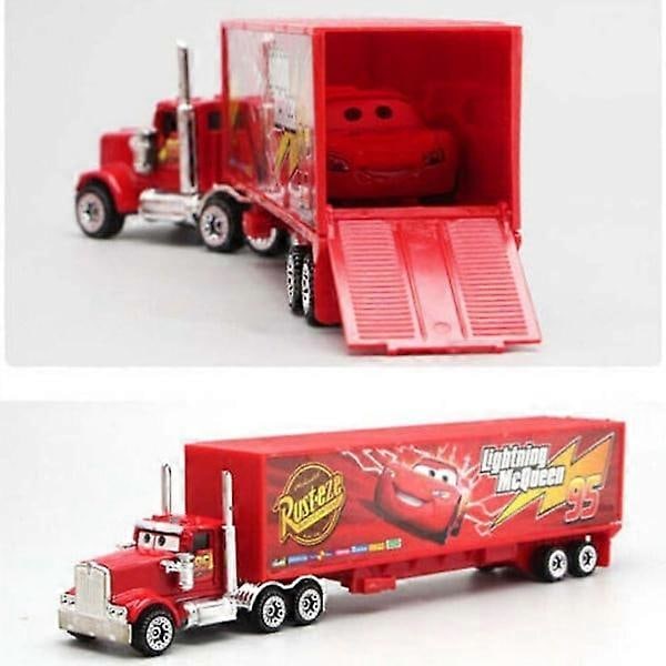 7 kpl Cars 2 Lightning McQueen -kilpa-auto ja Mack-kuorma-autosetti - WELLNGS