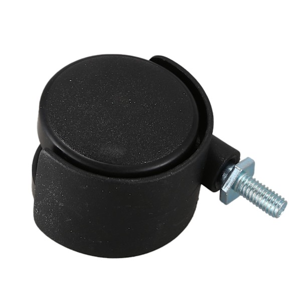 5 stk. 6mm gevindstang 40mm dobbelthjul roterende hjul sort