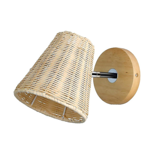 Vegglampe i rotting, veggmontert, nattbordslampe for gang