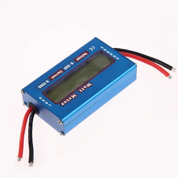 Digital Wattmeter Wattmätare Effektmätare DC 60V 100A Balans Spänning Batterikontroll 2025:e