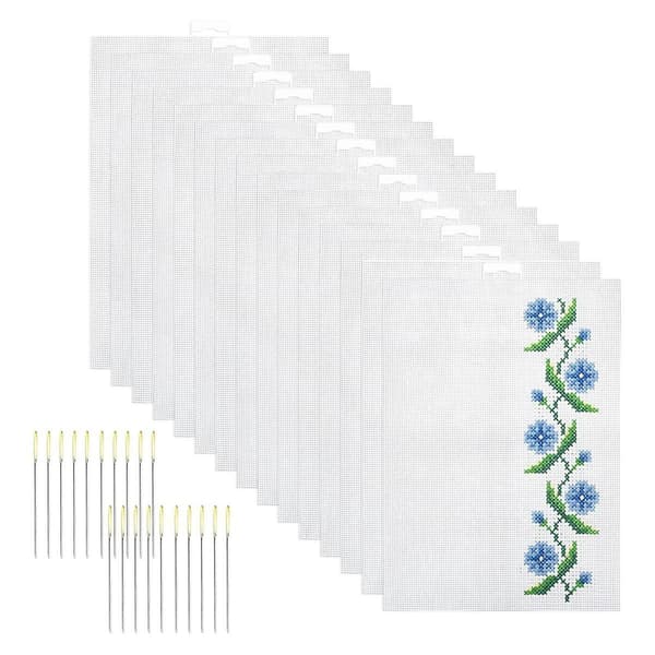 15 st 14 Count Plastnät Canvas Ark, Perforerad Plaststygn Canvas Plastnät Canvas