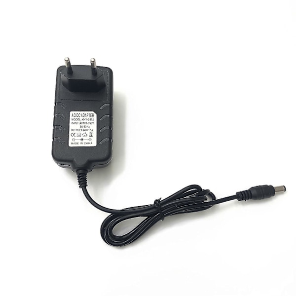 Strømtransformator 24w 24v 1.5a med stik til stikkontakt 220V Dc 24V Sort (24w 24v 1.5a) 24v 1.5a, Strømadapter Sunone Neglelampe