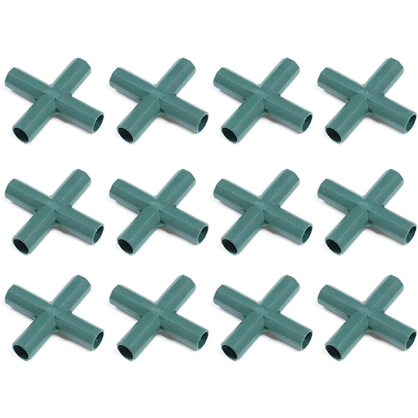 Drivhusrammekobling, 12 stk. Plastkobling Blomsterrattan Plastspenne