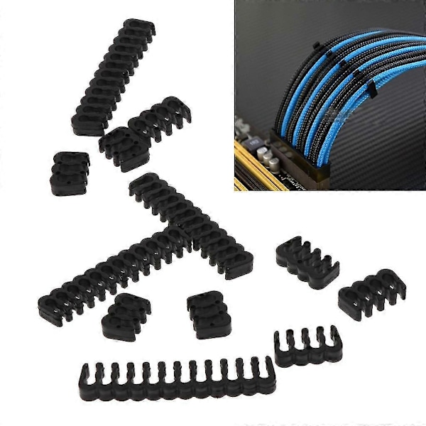 Kabelkam til 2,5-3,0 mm PC strømkabler Organizer Ledningsstyring 6/8/24pin