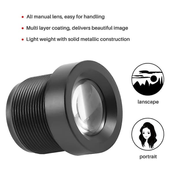 SODIAL(R) CCTV Säkerhetskamera 16mm Fokuslängd IR Board Lins
