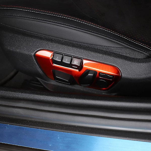 Til A90 2018-2021 Rustfrit Stål Justeringsknap Panel Cover Trim Dekor Tilbehør, Rød