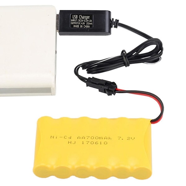 Opladningskabel Batteri USB-lader Ni-cd Ni-mh Batteripakke Sm-2p Stikadapter 4.8v 250ma Udgang Legetøj Bil