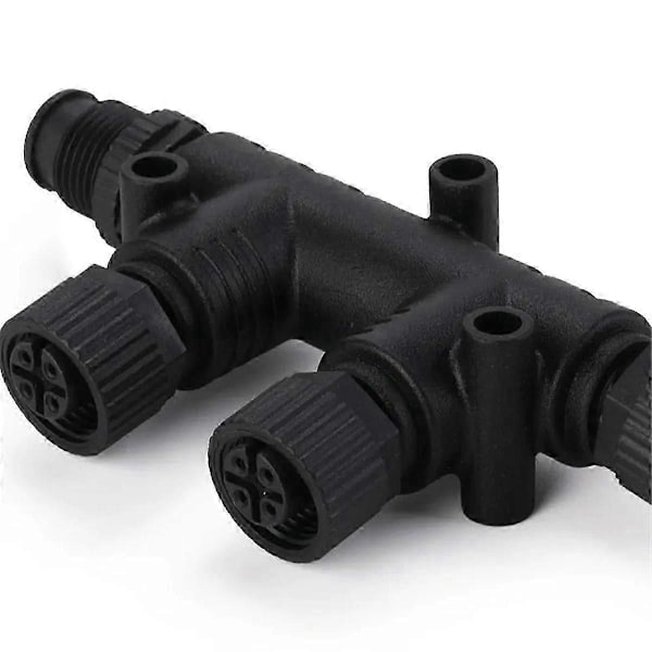 Nmea 2000 T-liitin 4 Porttia 5pin M12 Kierre Ip67 Nmea 2000 (n2k) (tee) T-liitin
