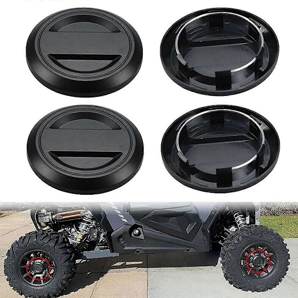 4 stk. Hjulkapsel Felg Nav Senterdeksel 1522872-655 for 2017+ RZR XP XP4 RS1 1000 Turbo / Senter