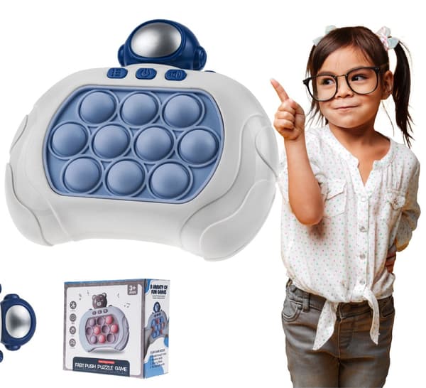 Pop It Kosmonaut pedagogisk arkadespill for barn 4 spillmoduser!