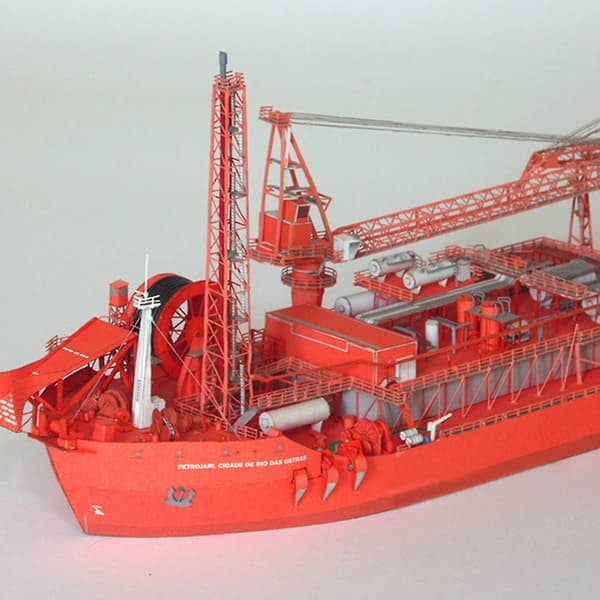 Norsk Skip FPSO Offshore 3D Papirmodellsett
