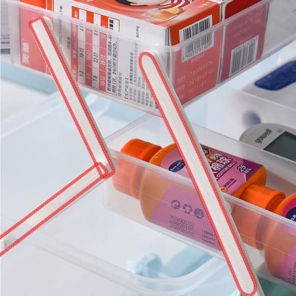 3-lags medicinboks - Gennemsigtig - Sammenfoldelig