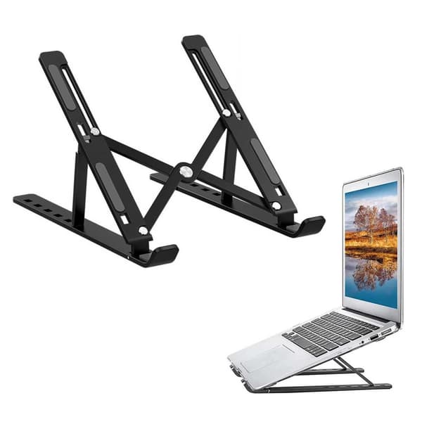 Bærbart Sammenleggbart Laptopstativ – Ergonomisk Laptopstativ Svart