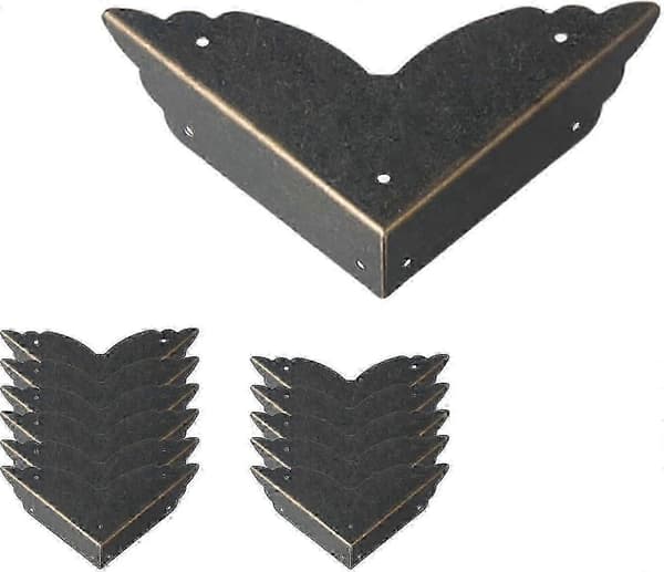 12-pack Vintage Metallhörnskydd, Möbelkantsskydd