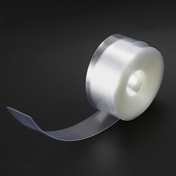 10 meter 23 mm bred PVC värmekrympslang, transparent, för 1 x AA-batteri