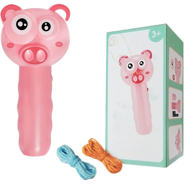 Handhållen rep-kastare Thruster Fling String Cat Toy med 2 rep
