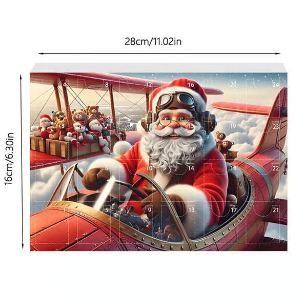 Julkalender Blind Box, 24-dagars nedräkning överraskning julklapp, akrylfordonshänge-stil 4
