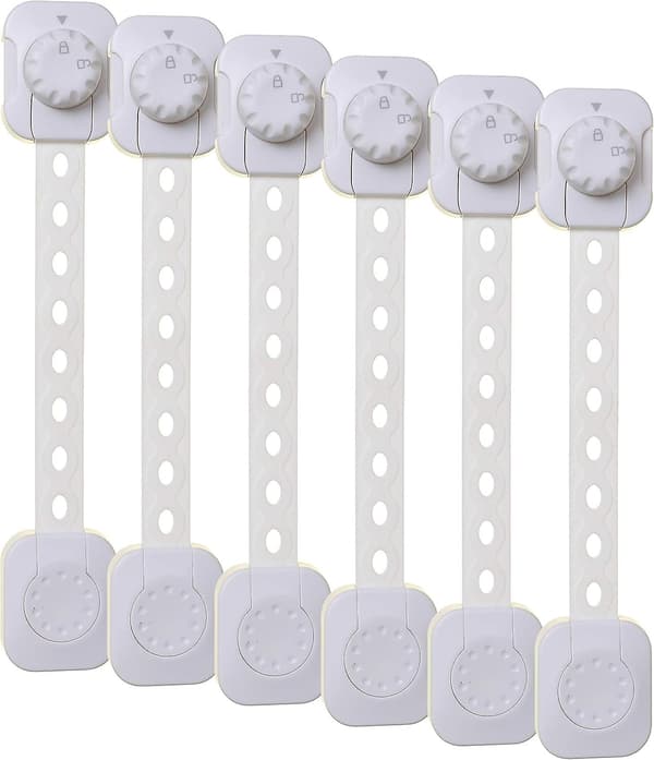 Twist 'N Lock Multifunktionell Spärr - Barnsäkerhetslås - Vit - 6-pack - Modell G1435