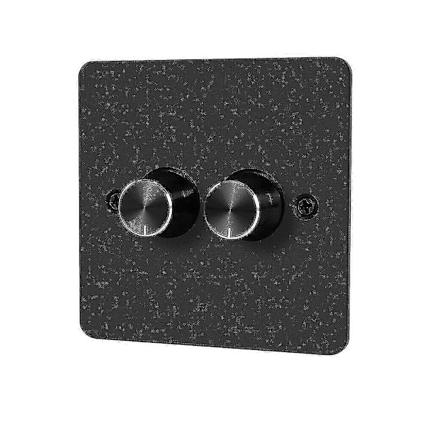 DC 12V-24V LED Lysdæmperkontakt 2 Grupper 120W Væg Tryk På/Af Drejekontrol Lysdæmper
