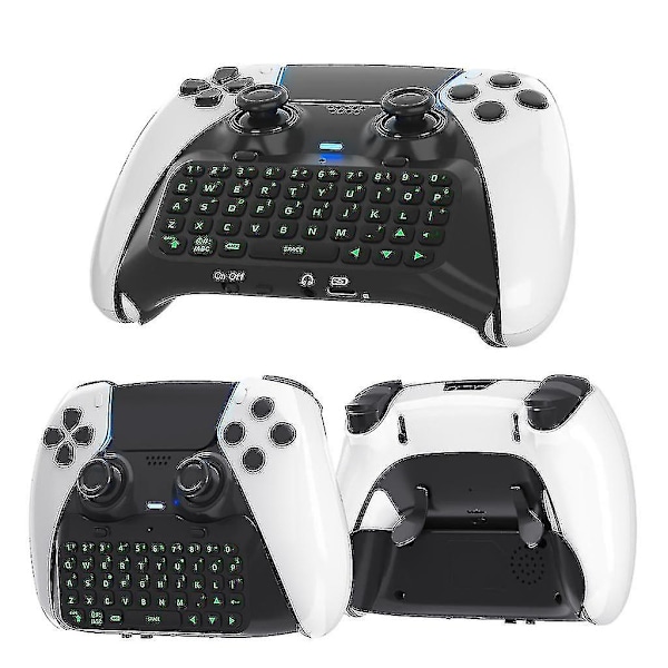 Chatpad-tangentbord för PS5 Edge-kontroll Bluetoothkompatibelt tangentbord med bakgrundsbelysning