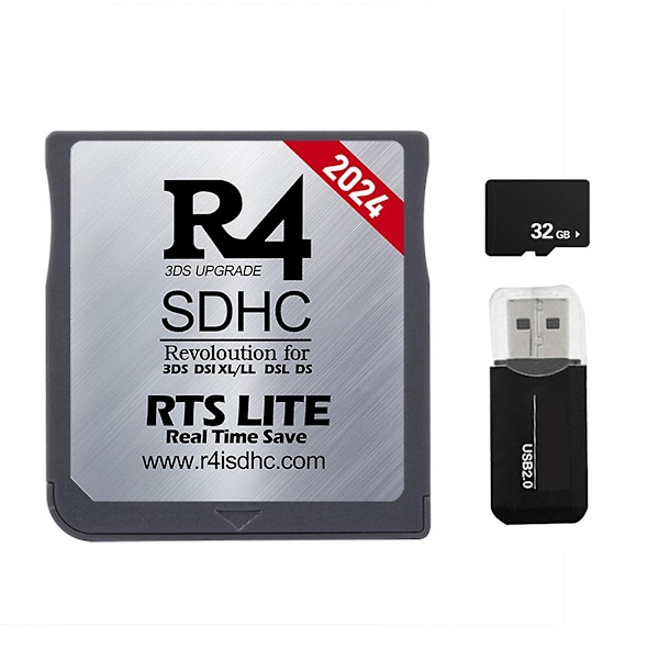 2024 R4-kort R4 SDHC-adapter Flash-kort 32G 300 i 1 för DSL XL/LL Säkert digitalt minneskort C