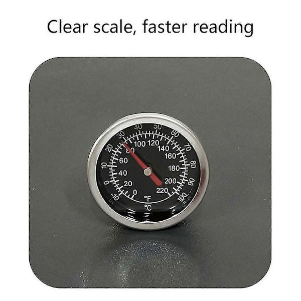 Rostfri Termometer 1/4 NPT Gänga -10-100/0-220F Urtavla Termometer