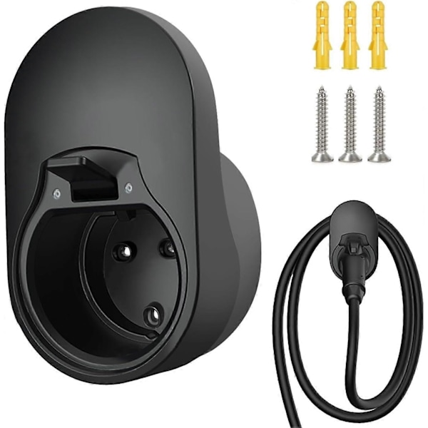 Type 2 Veggfeste - Veggboksholder, Kabel- og Plugg Holder, Wallbox EV Laderholder, Wall Box Kabelholder, Kompatibel med EU