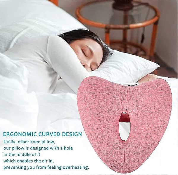 Knäkudde för sidosovare, Benkudde Memory Foam Ortopedisk Knäkudde