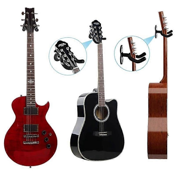 Gitarrhängare Väggfäste Halksäker Hållare Stativ för Gitarr Ukulele Violin Gitarr Instrument Tillbehör