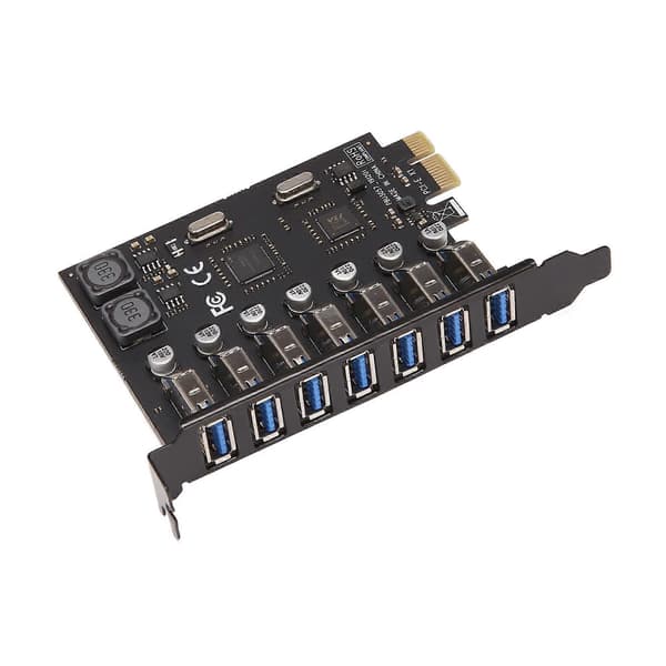 USB 3.0 PCI-E Expansionskort Adapter 7 Portar Hub Adapter Extern Kontroller PCI-E Extender PCI Kort