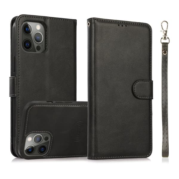 iPhone 16 Plus Magnet Pung Etui 2-i-1 Sort