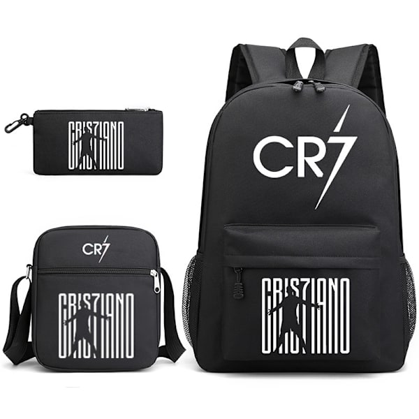 Trendig Cr7 3-delt rygsæk Mochila studentkapacitet