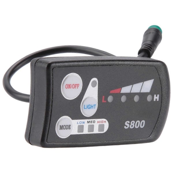 Elektrisk Sykkel 36V48V S800 LED LCD Meter Kontrollpanel Display for Ebike Kontroller 5 Pin Vanntett Pluggkontakt 2025th