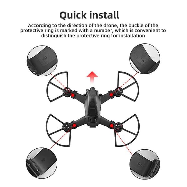 For Fpv Combo Drone Plastring Propellere Antikollisjonstilbehør