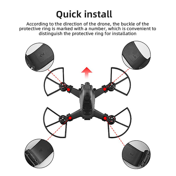 Plastringar för FPV Combo Drone-propellrar, Anti-kollision Tillbehör