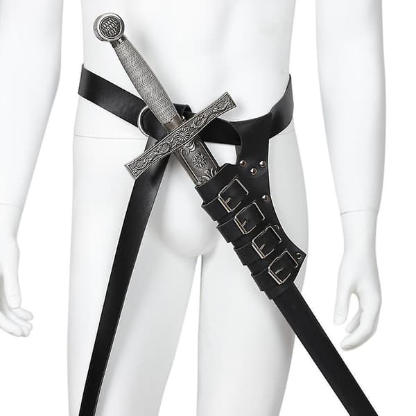 Medeltida Lädersvärdbälte Midjebälte Slida Rapier Spänne Rem Holster Män Rustning Cosplay,bro