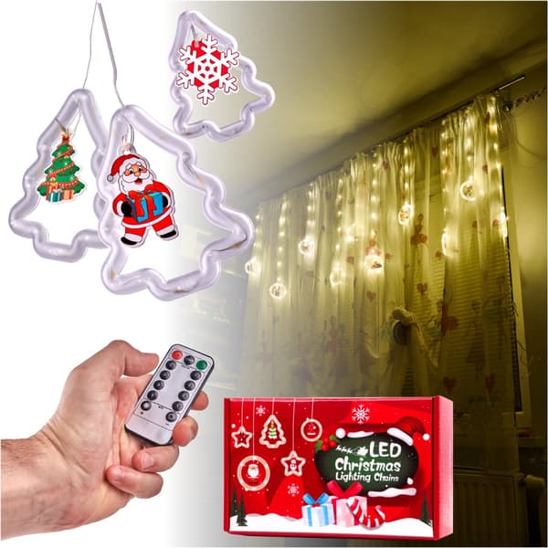 LED-juletregardin med bilde 3m 10 USB-lys