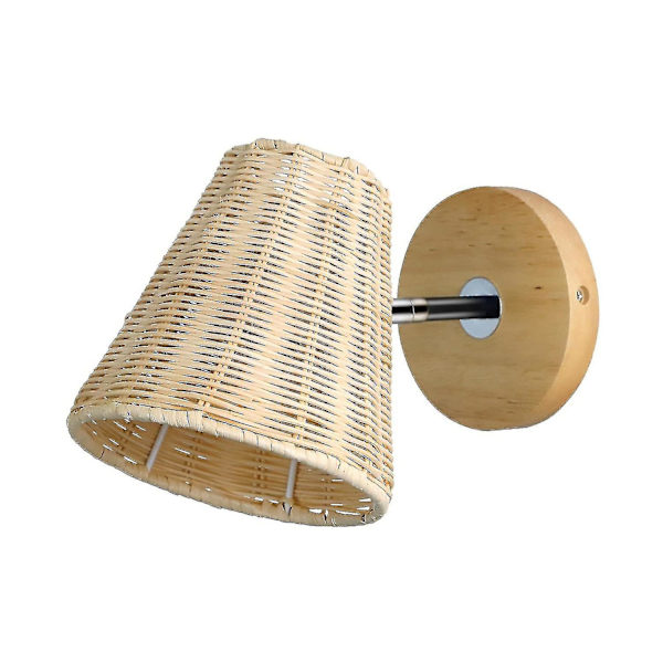 Vegglampe i rotting, veggmontert, nattbordslampe for gang