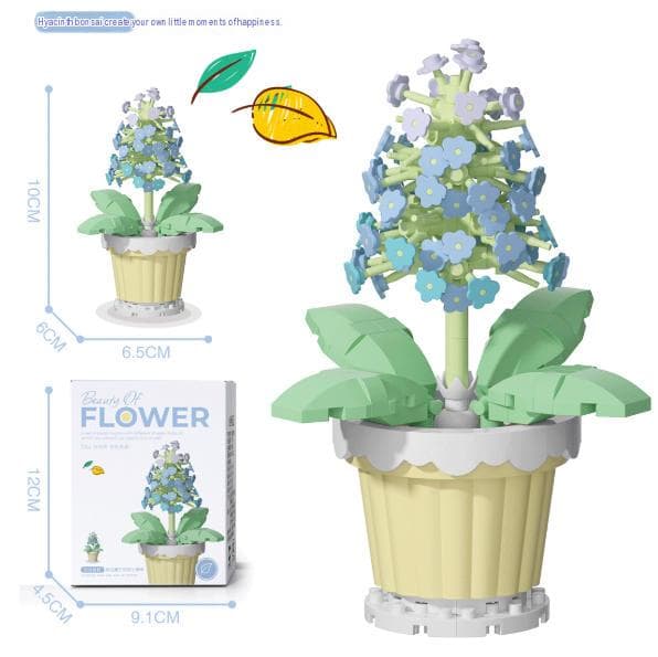 Evig Bukett Mikrobyggstenar – DIY Blommodell för Heminredning och Barn – Stil 2
