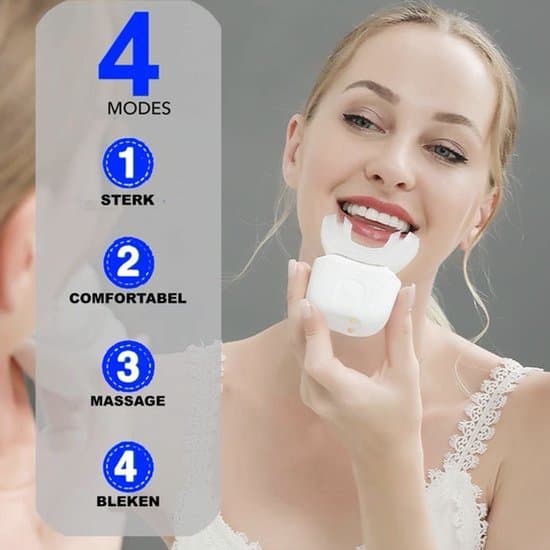 Smart toothbrush, U-shaped automatic electric toothbrush, teeth whitening/cleaning, UV and blue light.