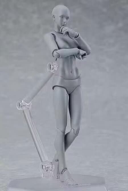 Kunstner Skitse Bevægelig Lem Action Kvindelig Figur Model med Display Base og Pose Dele, til Skitsering, Maling