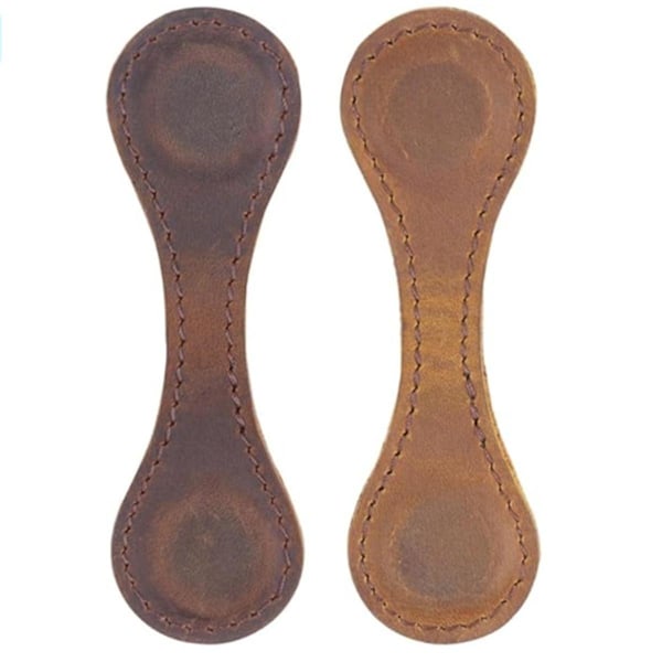 Läder Magnetisk Bokmärke, Retro Bokmärkeshållare, Present till Bokälskare, Läder Magnetisk Bokmärke (brun+kaffe)