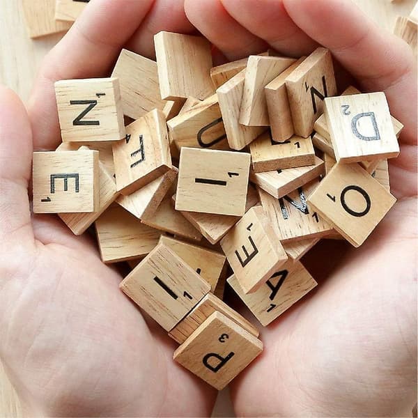 100 Trebokstaver i Tre, Scrabble Bokstaver til Håndverk