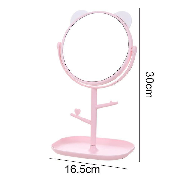 Sängspegel - smink spegel i söt kattöronform - rosa