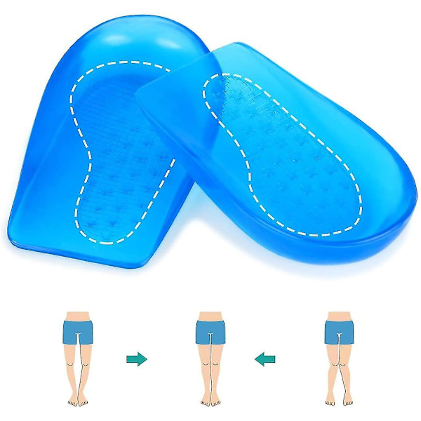 O/x typ benortopediska inläggssulor, hälkuddar hälstöd för O/x typ ben, hälgelkuddar ortopediska inlägg för supination och pronation